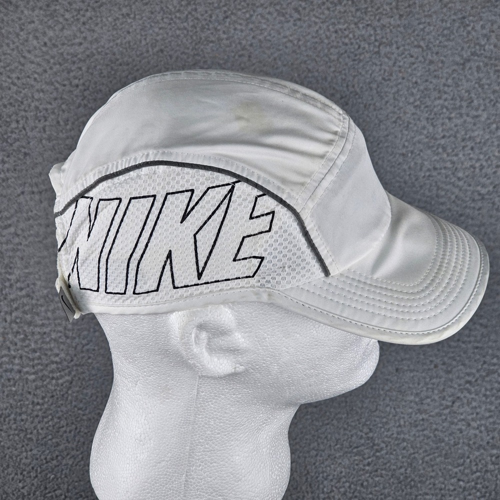 Nike Hat Womens MISC White AW84 Dri-FIT Running Cap Mesh Reflective 848377-100